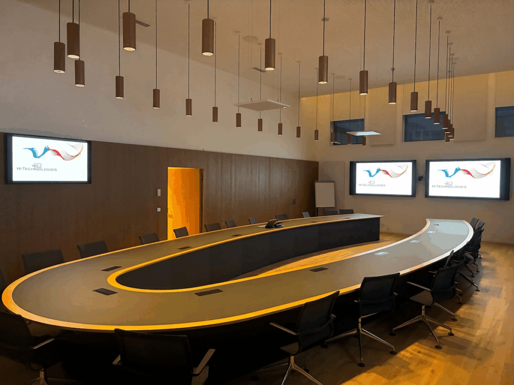 Boardroom EHL Lausanne - Hi Technologies visioconférence présentation